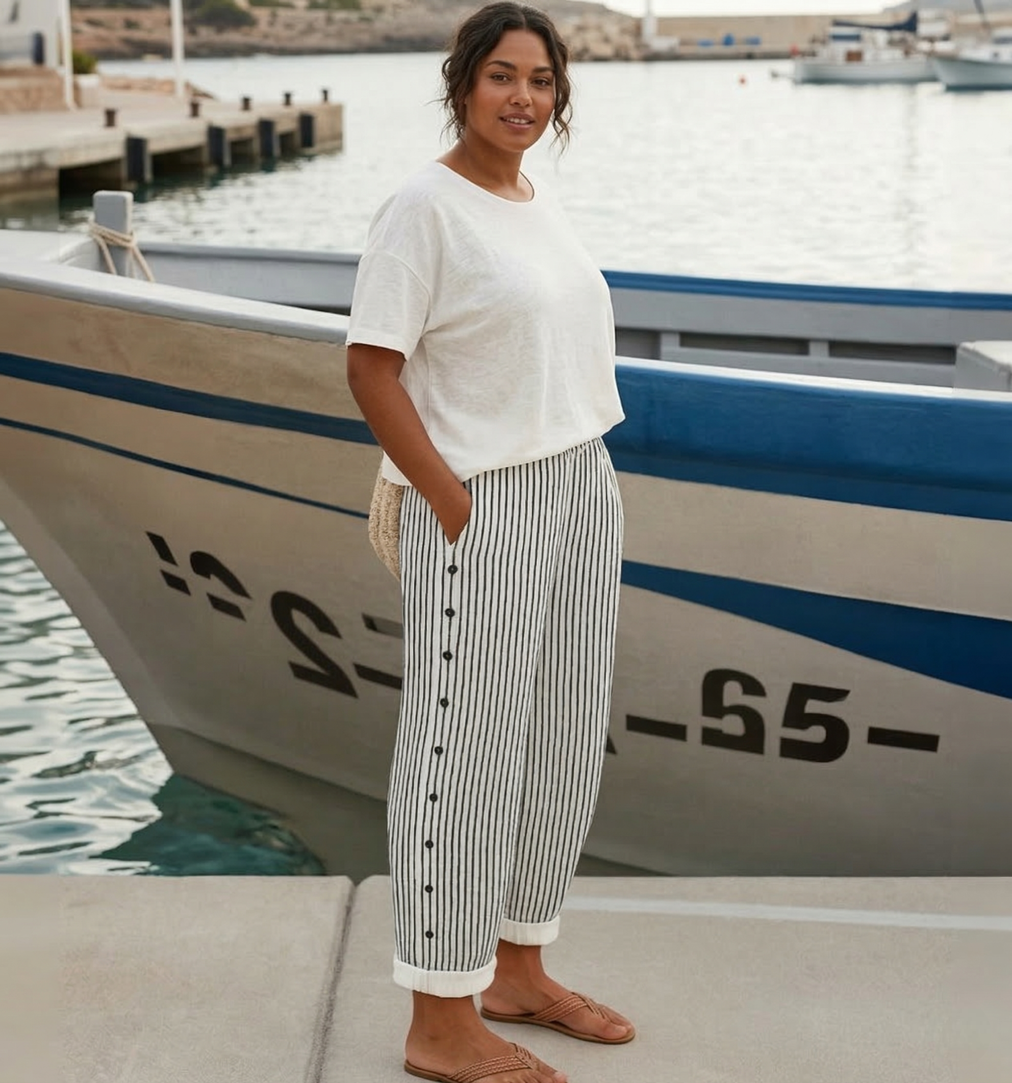 Dagny Striped Summer Pants