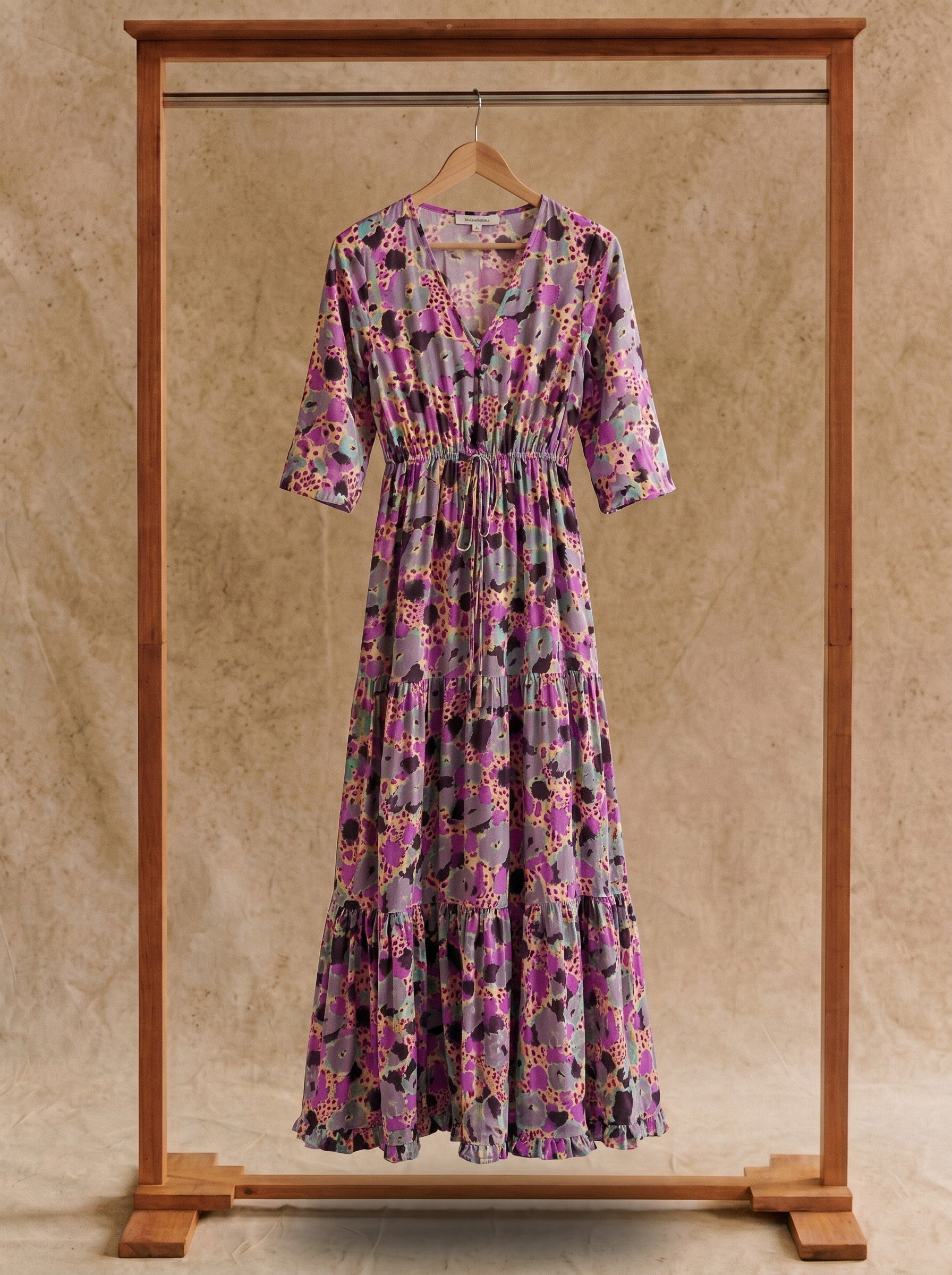 Josephine Tiered Maxi Dress in Garden Blooms