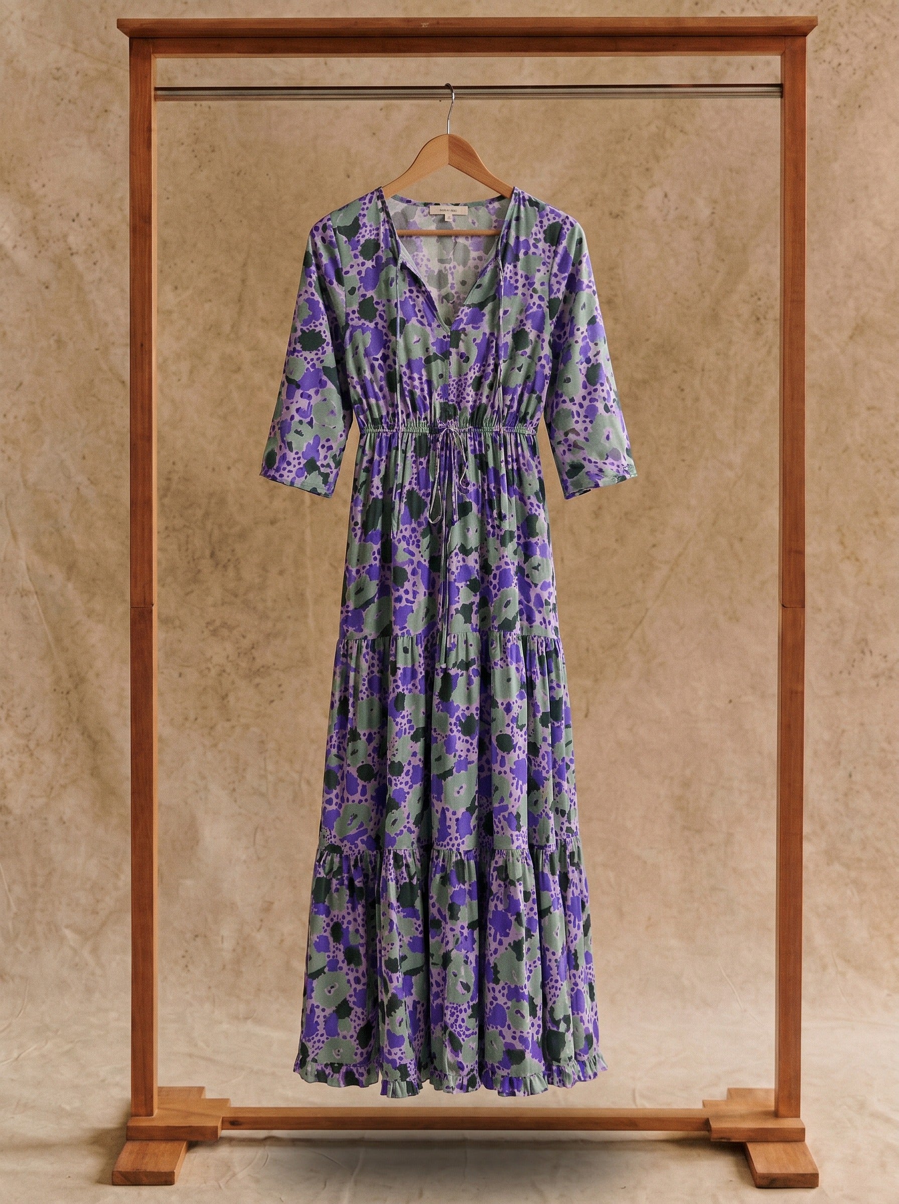 Josephine Tiered Maxi Dress in Garden Blooms