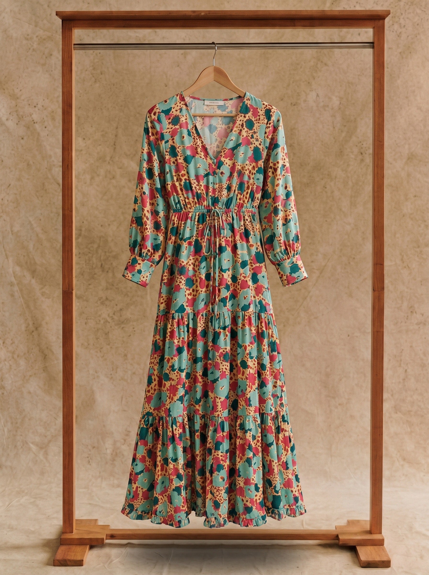 Josephine Tiered Maxi Dress in Garden Blooms