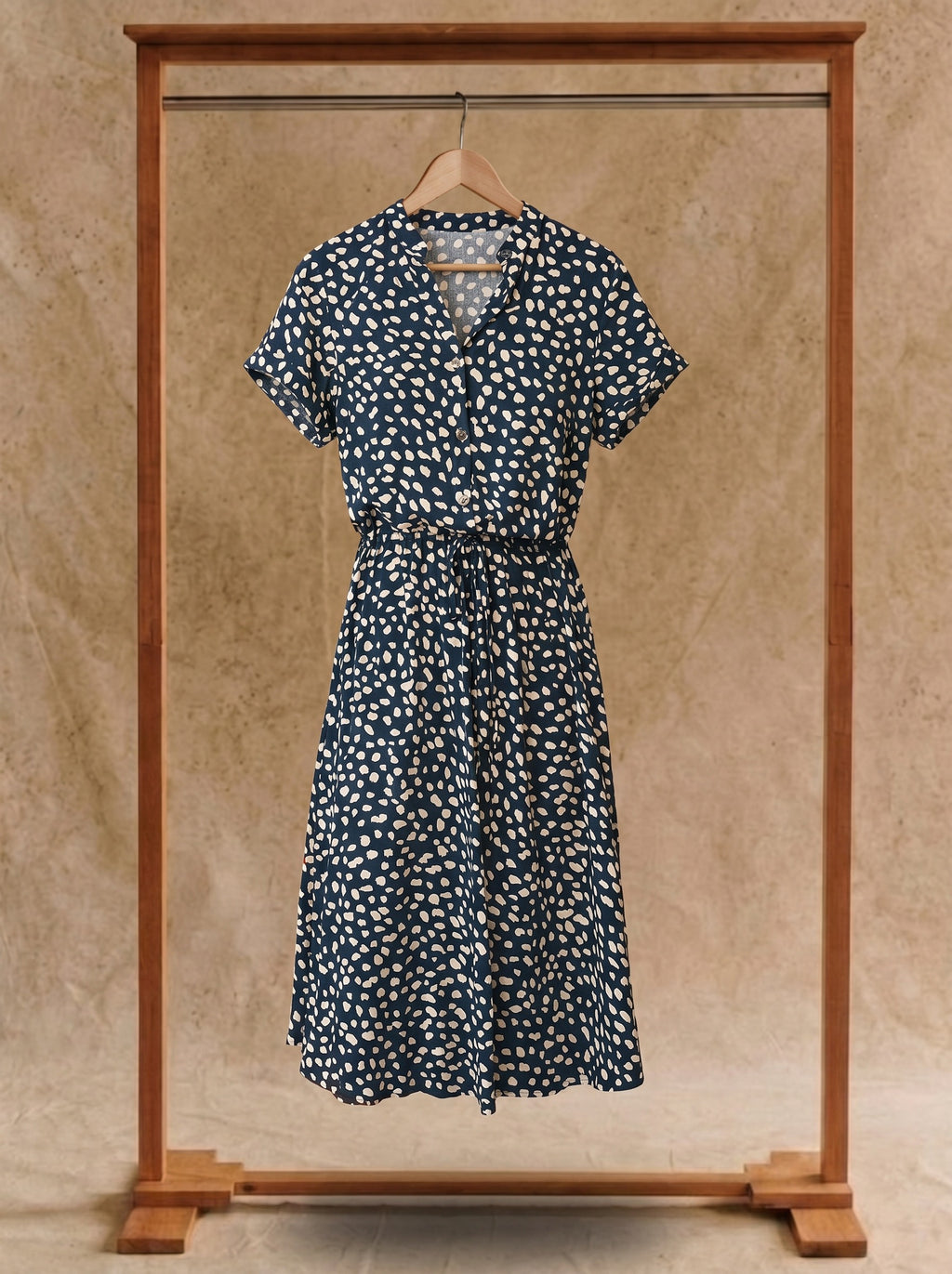Rosalie Collared Midi Dress in Dappled Meadow